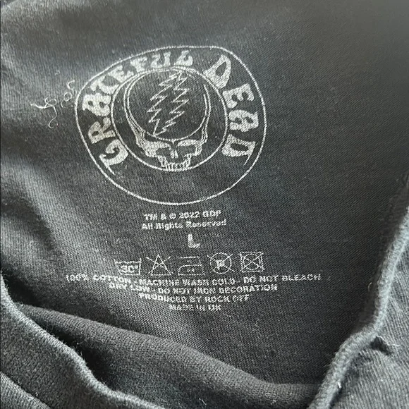 Black Graphic T-Shirt with Skeleton Design - Picture 2 of 7